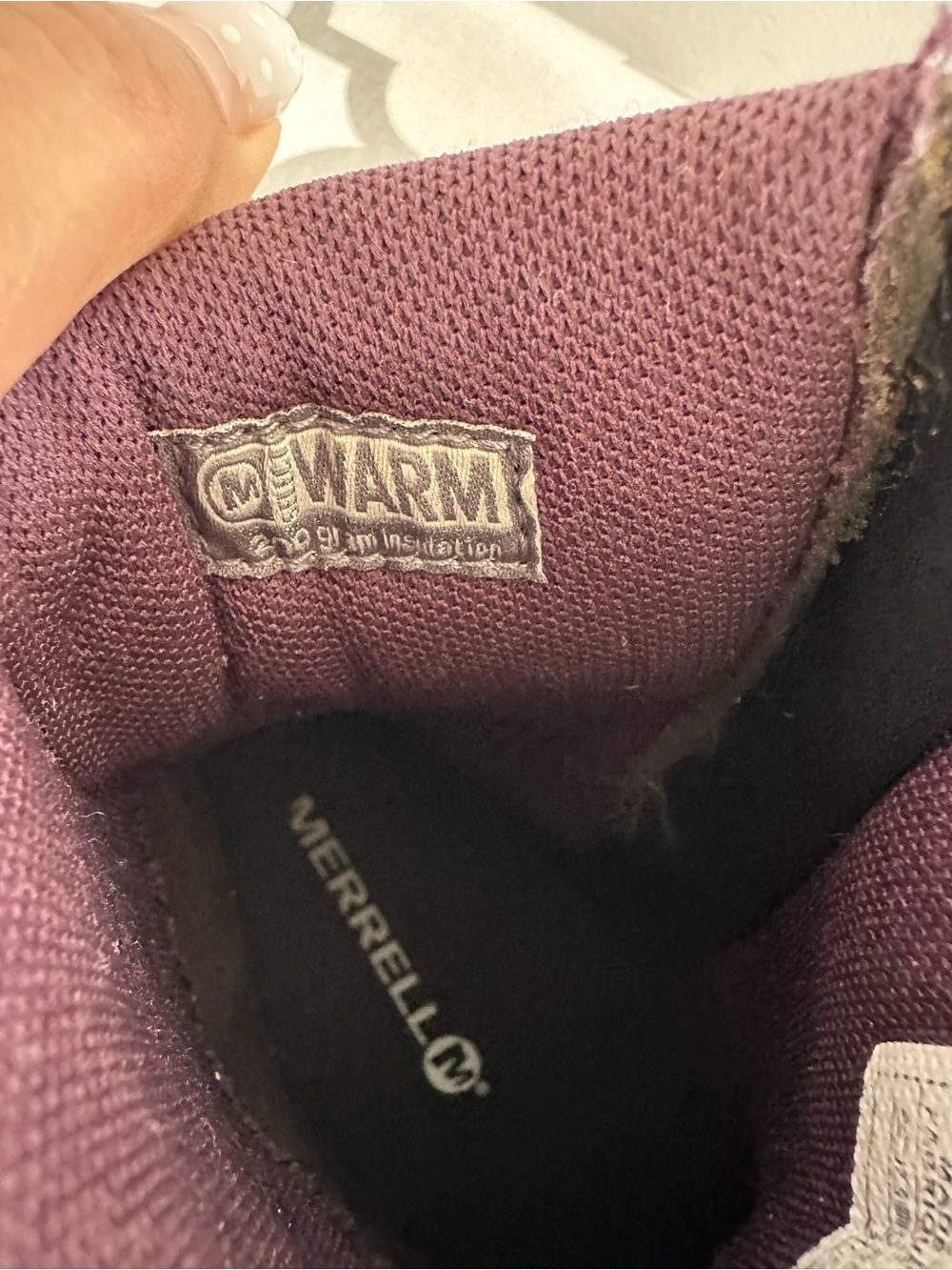 Merrell Black Hiking Shoes with Plum Lining - Picture 10 of 10